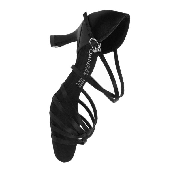 NEW              Dansport L3007 Ladies Black Satin Ballroom Shoe