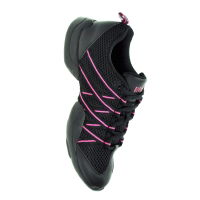 BLOCH® 524 Black/Pink Stripe Criss Cross Sneaker 