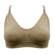 Silky Seamless Clear Back Bra Top with Removable Padding