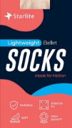 NEW                     Starlite Lightweight Ballet Socks ( 6 Pairs ) 